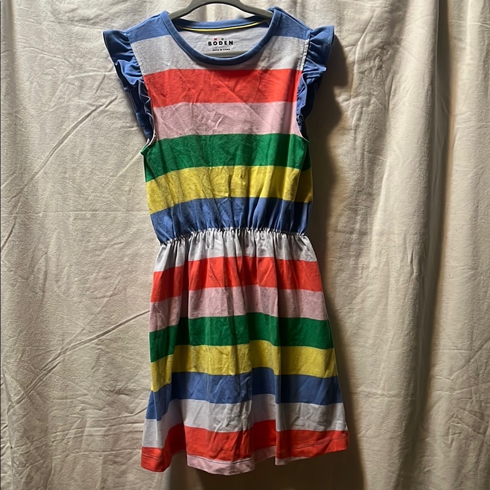 Boden Multicolor Striped Kids Dress